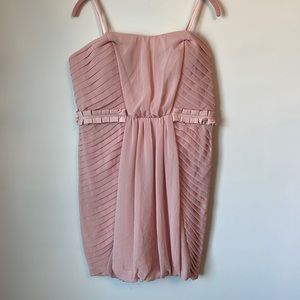 BCBG pink strapless dress